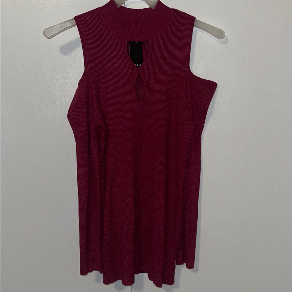 Torrid Ribbed Knit Cold Shoulder Top NEW 1 1X 14-16 - Picture 3 of 12